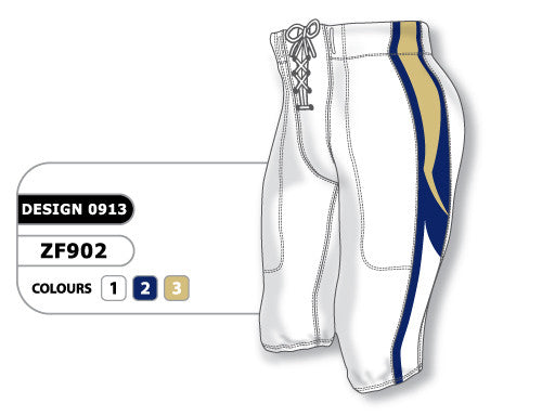 Athletic Knit Custom Sublimated Football Pant Design 0913 (ZF902-0913)